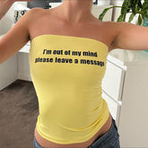 Bxoxo Streetwear Sexy Casual Slim Y2K Hip Hop Rock Women's Sleeveless Camisole Letter Print Fashion Gothic Punk Emo Girls Summer Tops